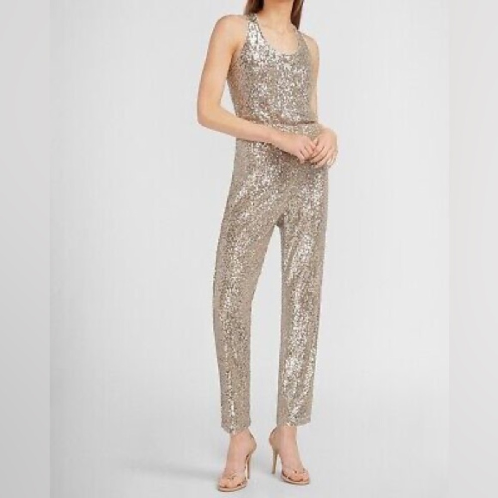 NWT Express Sequin Jumpsuit - size M